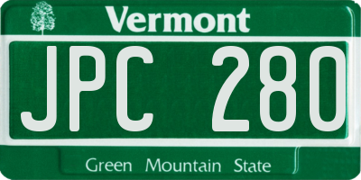 VT license plate JPC280