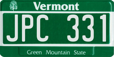 VT license plate JPC331