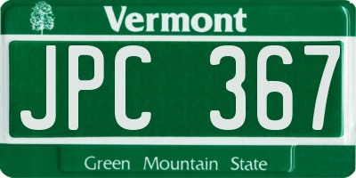 VT license plate JPC367