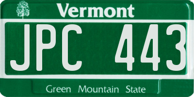 VT license plate JPC443
