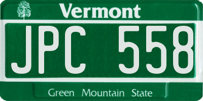 VT license plate JPC558