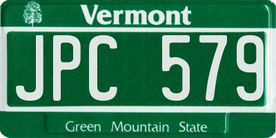 VT license plate JPC579