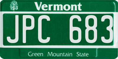VT license plate JPC683