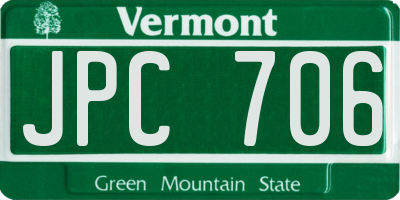 VT license plate JPC706