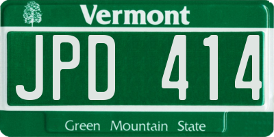 VT license plate JPD414