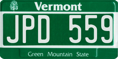 VT license plate JPD559