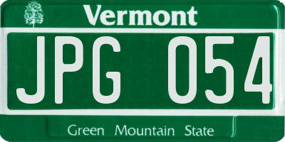 VT license plate JPG054
