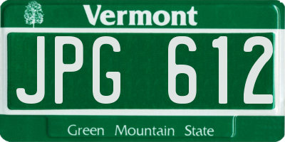 VT license plate JPG612