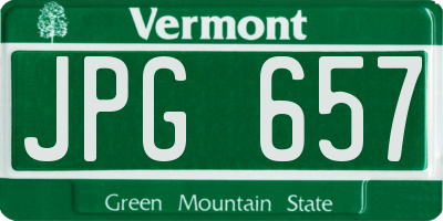 VT license plate JPG657