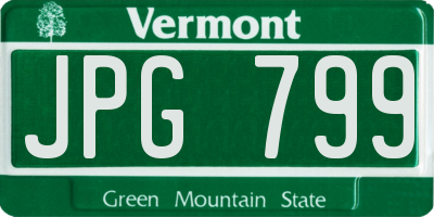 VT license plate JPG799