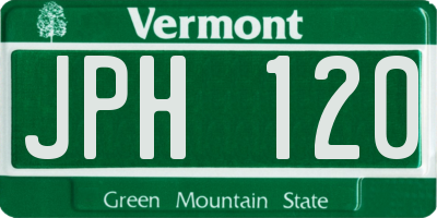 VT license plate JPH120