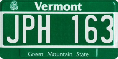 VT license plate JPH163