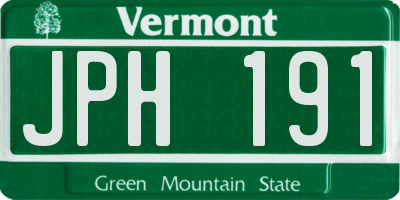 VT license plate JPH191