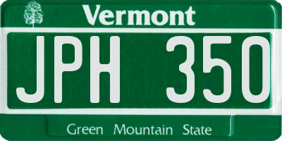 VT license plate JPH350