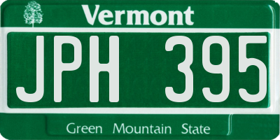 VT license plate JPH395