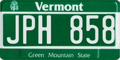 VT license plate JPH858
