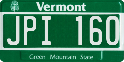 VT license plate JPI160