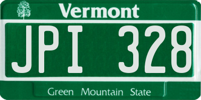 VT license plate JPI328