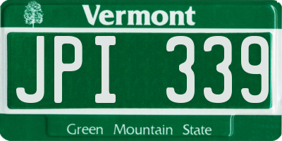 VT license plate JPI339