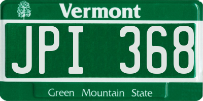 VT license plate JPI368