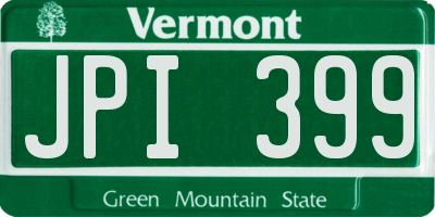 VT license plate JPI399