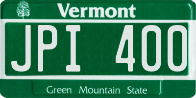 VT license plate JPI400