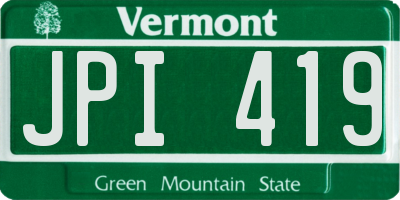 VT license plate JPI419