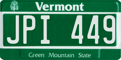 VT license plate JPI449