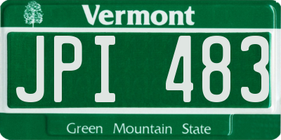 VT license plate JPI483