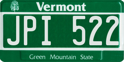 VT license plate JPI522
