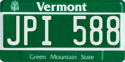 VT license plate JPI588