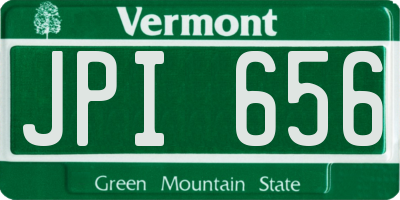 VT license plate JPI656