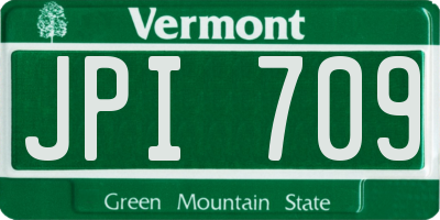 VT license plate JPI709