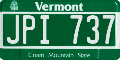 VT license plate JPI737