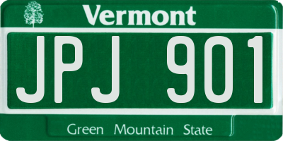 VT license plate JPJ901