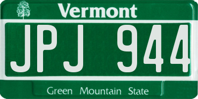 VT license plate JPJ944