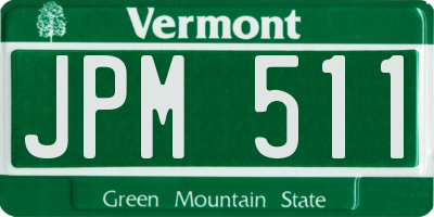 VT license plate JPM511