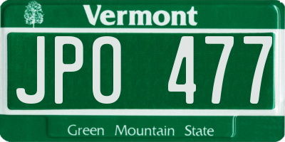 VT license plate JPO477