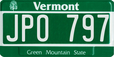 VT license plate JPO797