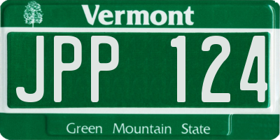 VT license plate JPP124