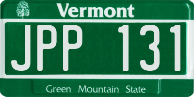 VT license plate JPP131