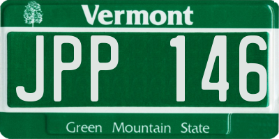 VT license plate JPP146