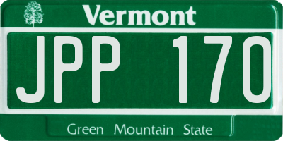 VT license plate JPP170