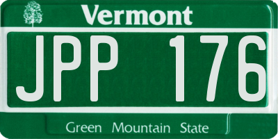 VT license plate JPP176