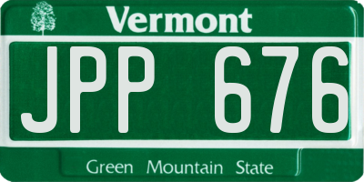 VT license plate JPP676