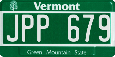 VT license plate JPP679