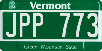VT license plate JPP773