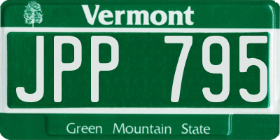 VT license plate JPP795