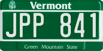 VT license plate JPP841