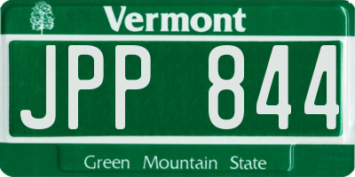 VT license plate JPP844